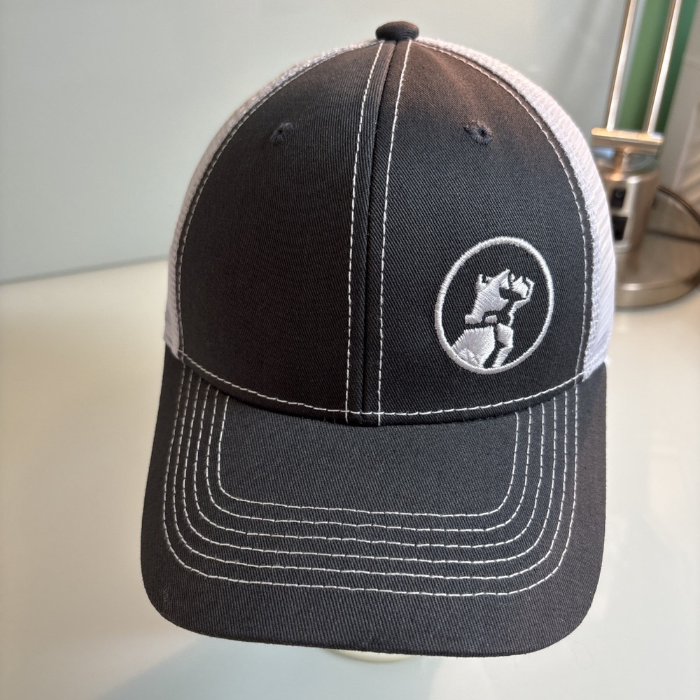 Mack Truck Bulldog Gray & White Snapback Mesh Cap/Hat